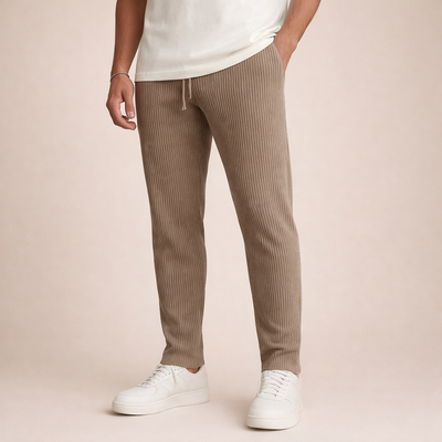 Tapered Rib Knit Pant