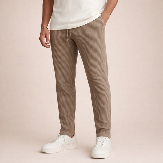 Tapered Rib Knit Pant