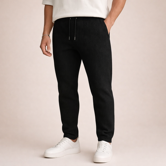 Tapered Rib Knit Pant