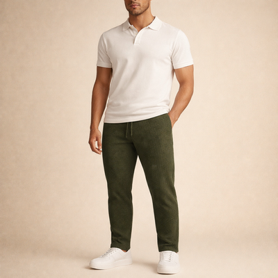 Tapered Rib Knit Pant