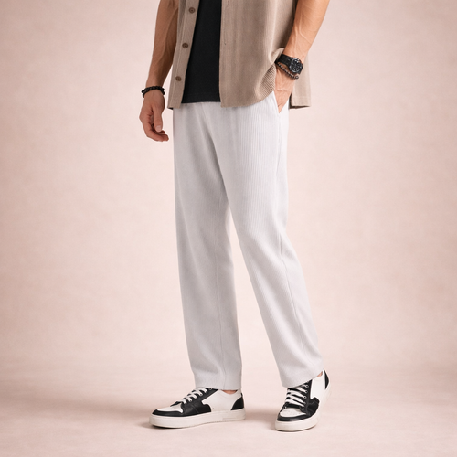 GrainWeave Cotton Trouser